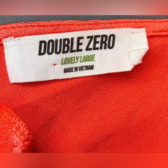 Double Zero Midi Dress Color Orange Coral Neon Size Lovely Large - Picture 7 of 7